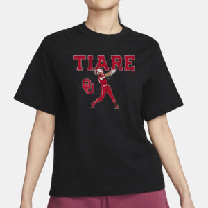 OKLAHOMA SOFTBALL TIARE JENNINGS SLUGGER SWING T-SHIRT3