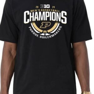 Purdue Boilermakers Blue 84 2024 Big Ten Men’s Basketball Regular Season Champions Locker Room T-Shirt