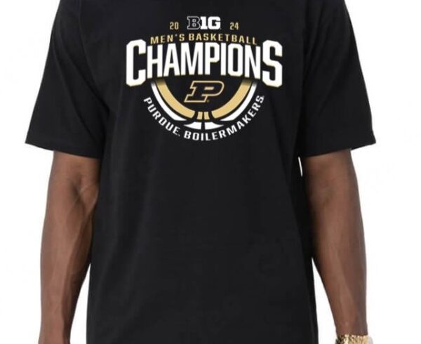 Purdue Boilermakers Blue 84 2024 Big Ten Men’s Basketball Regular Season Champions Locker Room T-Shirt