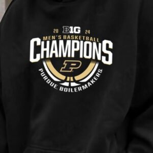 Purdue Boilermakers Blue 84 2024 Big Ten Men’s Basketball Regular Season Champions Locker Room T-Shirt1