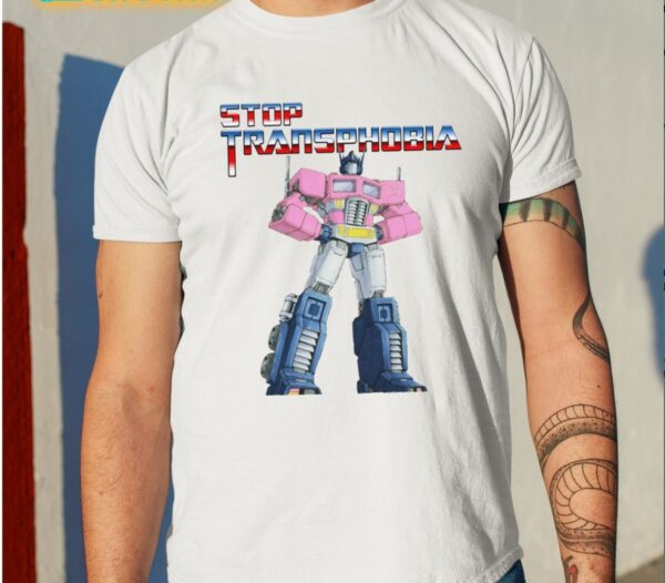 Stop Transphobia Robot Shirt