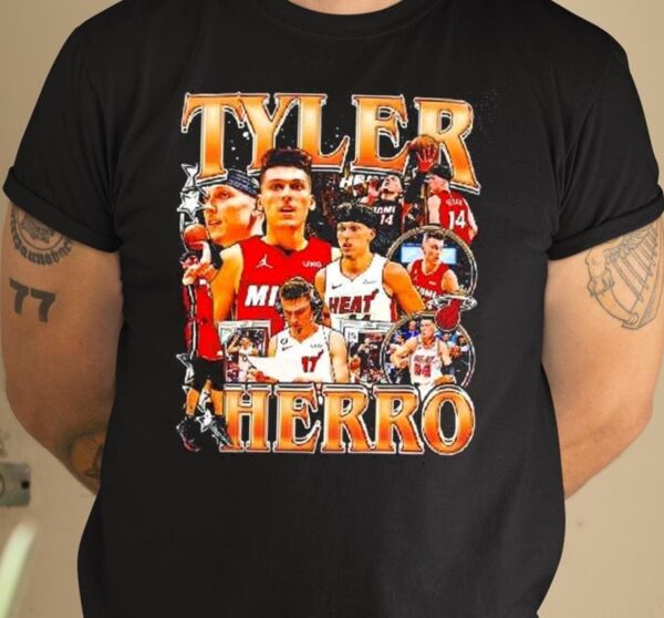 Tyler Herro Miami Heat Basketball Graphic Shirt