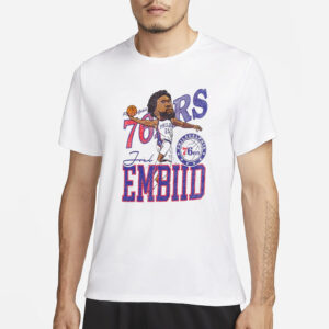 76ers Joel Embiid Caricature T-Shirt1