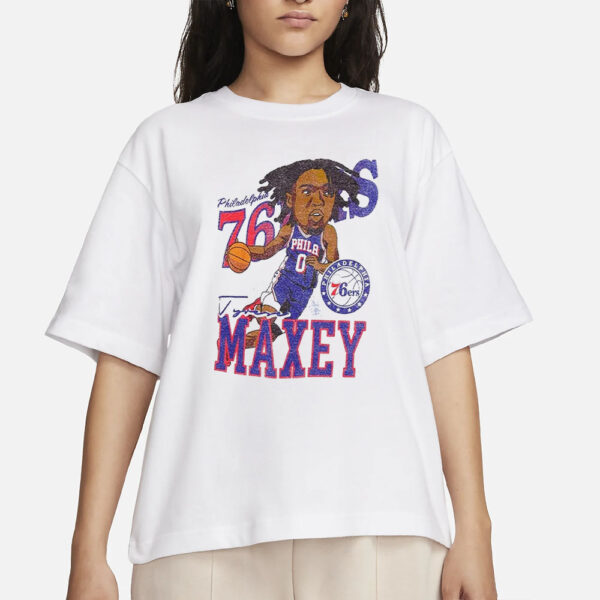 76ers Tyrese Maxey Caricature T-Shirt