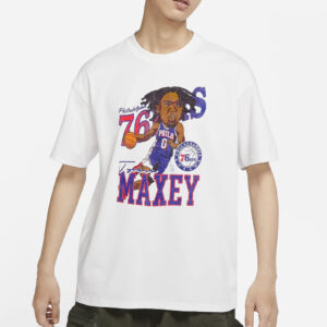 76ers Tyrese Maxey Caricature T-Shirts