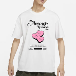 AVERAGE RUNNERS LOVE HEARTS T-SHIRT