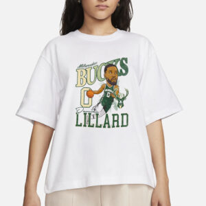 Bucks Damian Lillard Caricature T-Shirts