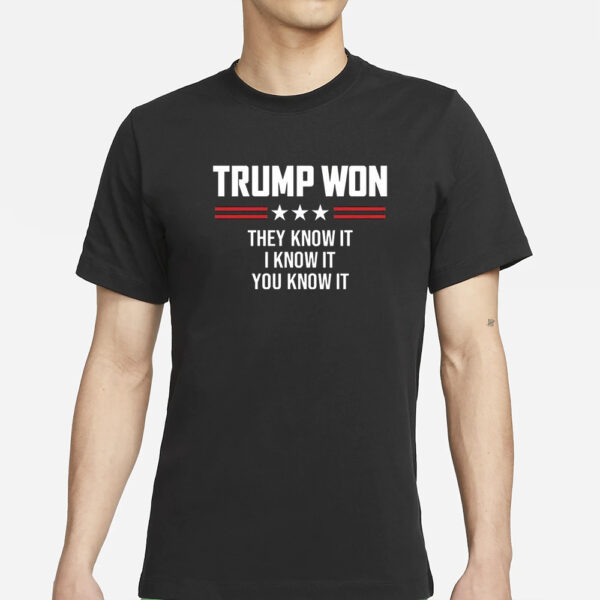 Donald Trump Won They Konw It I Konw It You Know It T-Shirts