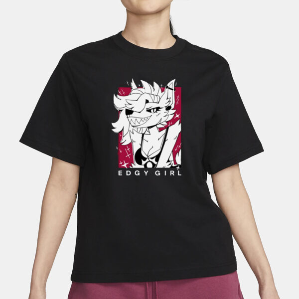 Doubledog Bitey Puppy Girls Edgy Girl T-Shirt1