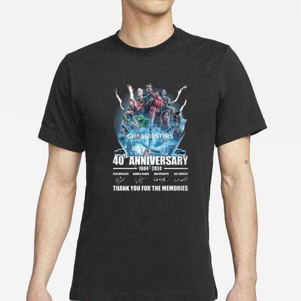 Ghostbusters Frozen Empire 40th Anniversary 1984-2024 Thank You For The Memories T-Shirts