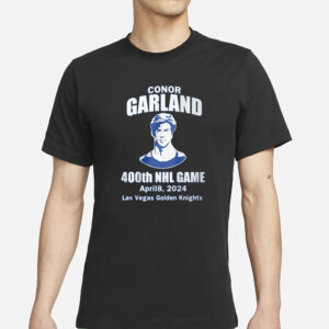 Golden Knights Conor Garland 400th Game T-Shirts