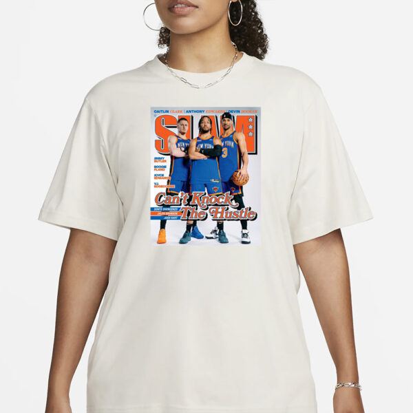 Knicks Donte DiVincenzo Jalen Brunson Josh Hart Slam T-Shirt3