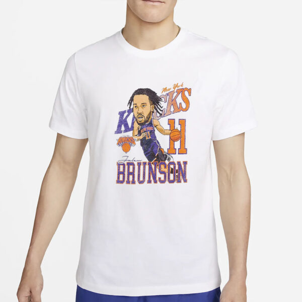 Knicks Jalen Brunson Caricature T-Shirt5