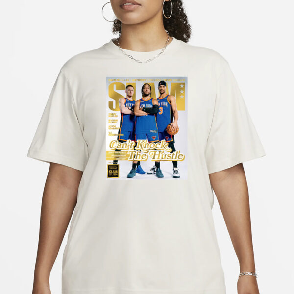 Knicks SLAM 249 Donte DiVincenzo Jalen Brunson Josh Hart T-Shirt1