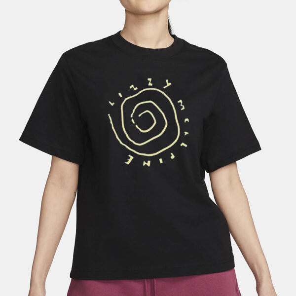 Lizzy Mcalpine Navy Vortex T-Shirt3