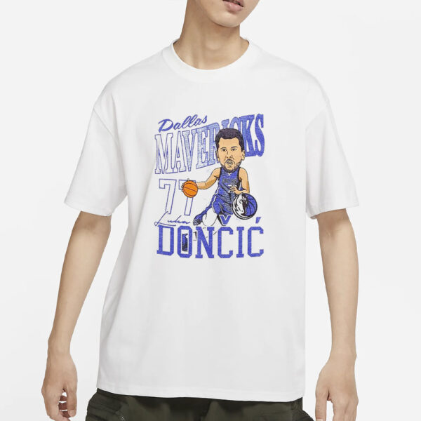 Mavericks Luka Doncic Caricature T-Shirt