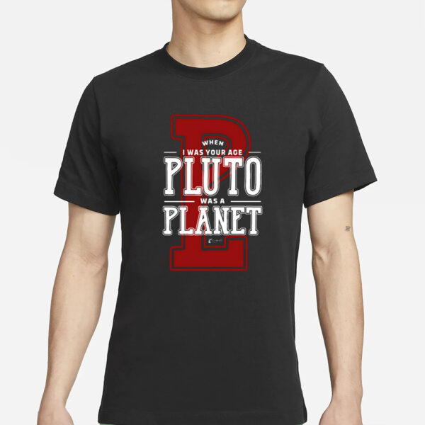 Misha Collins Wearing When I Was Your Age Pluto Was A Planet Lowell Observatory T-Shirts