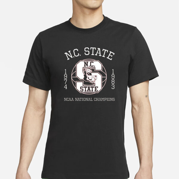 Nc State ’74 ’83 National Champs T-Shirt