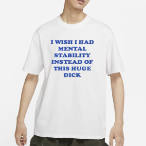 TayPrintStudio I Wish I Had Mental Stability Instead Of This Huge Dick T-Shirt