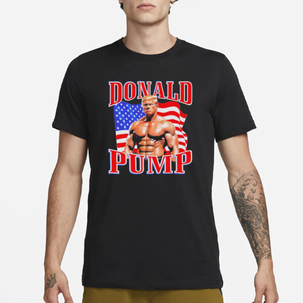 Trump2024NowMorethanEver Donald Pump Muscle Flag American T-Shirt4