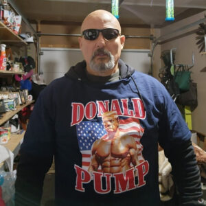 Trump2024NowMorethanEver Donald Pump Muscle Flag American T-Shirt49