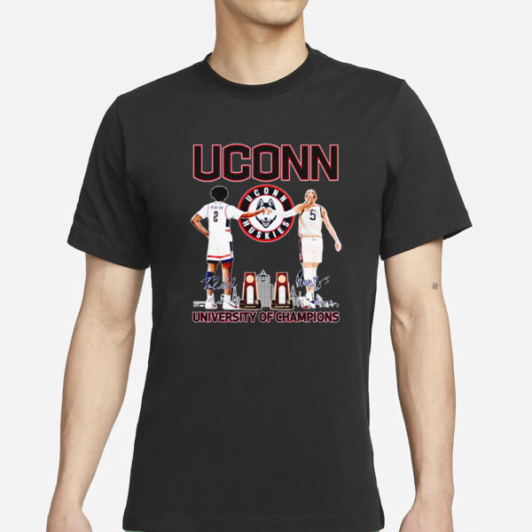 Uconn Newton and Paige Bueckers University Of Champions T-Shirt