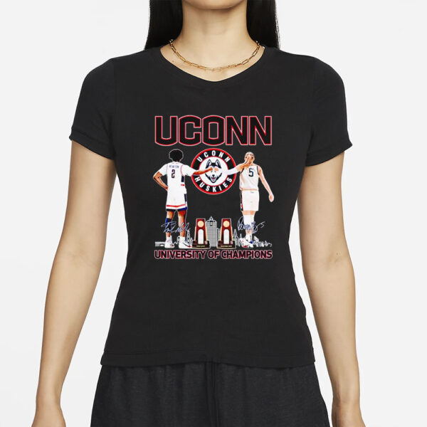 Uconn Newton and Paige Bueckers University Of Champions T-Shirts