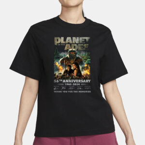 Kingdom Of The Planet Of The Apes 56th Anniversary 1968-2024 Thank You For The Memories T-Shirt1