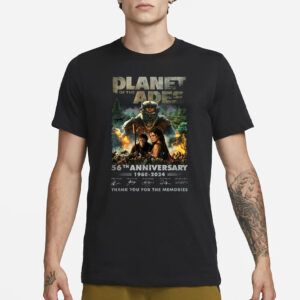 Kingdom Of The Planet Of The Apes 56th Anniversary 1968-2024 Thank You For The Memories T-Shirt3