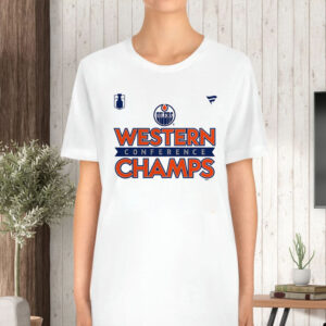 Edmonton Oilers 2024 Western Conference Champions Locker Room T-Shirt5