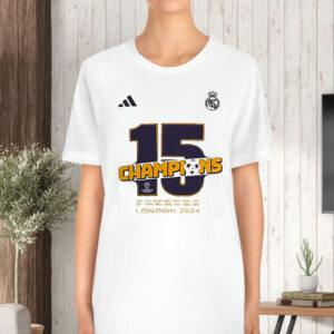 Real Madrid Adidas 2024 Uefa Champions League Champions T-Shirt5